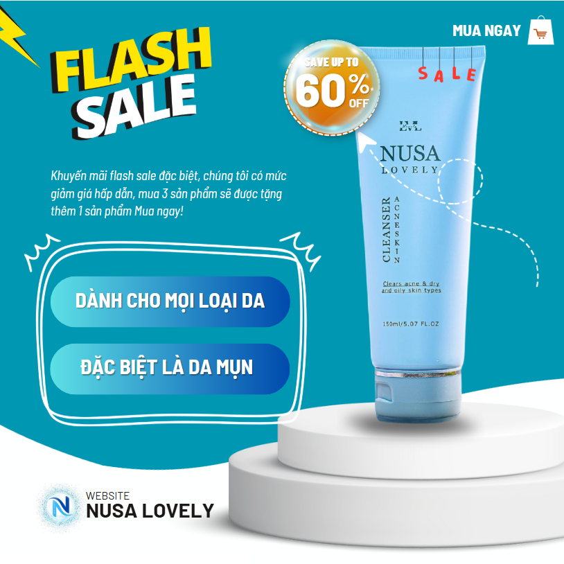 Sữa Rửa Mặt NUSA Dành Cho Da Dầu Mụn (150ml)..